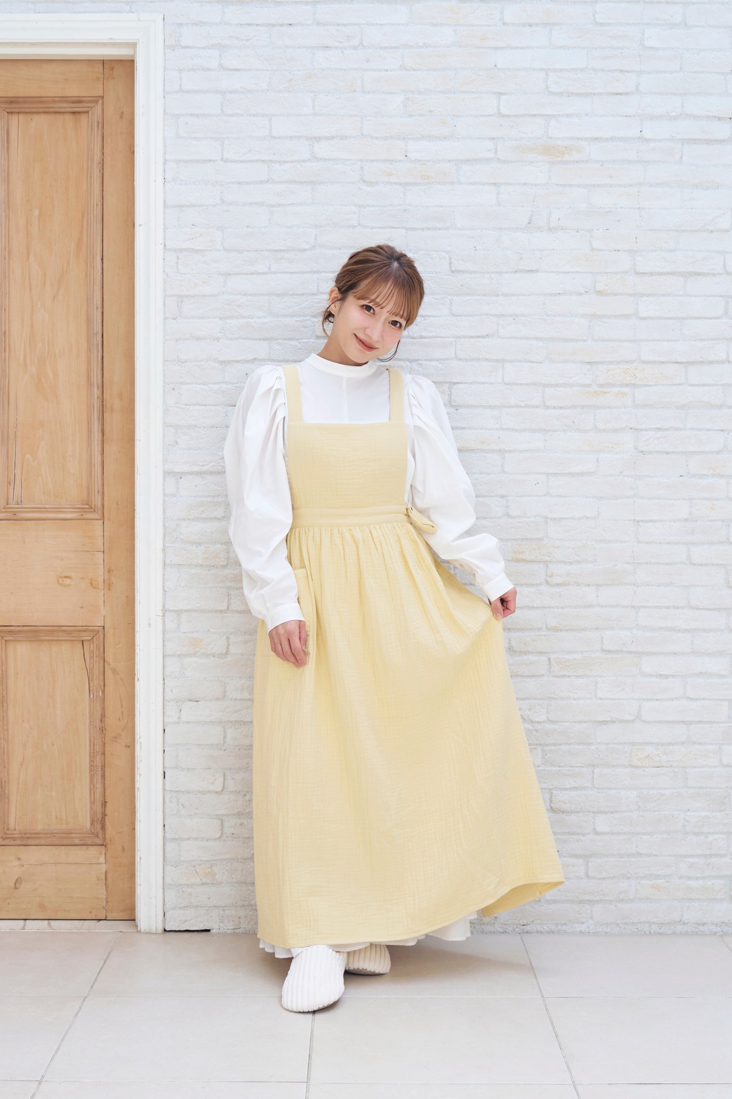 COTTON GAUZE APRON
