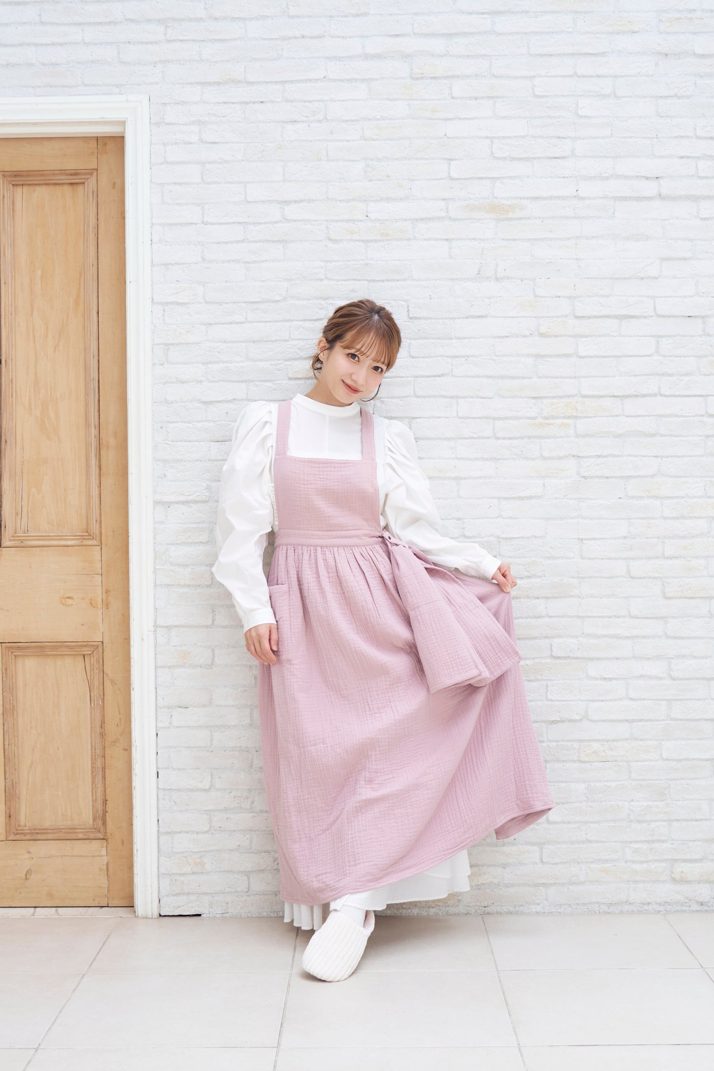 COTTON GAUZE APRON