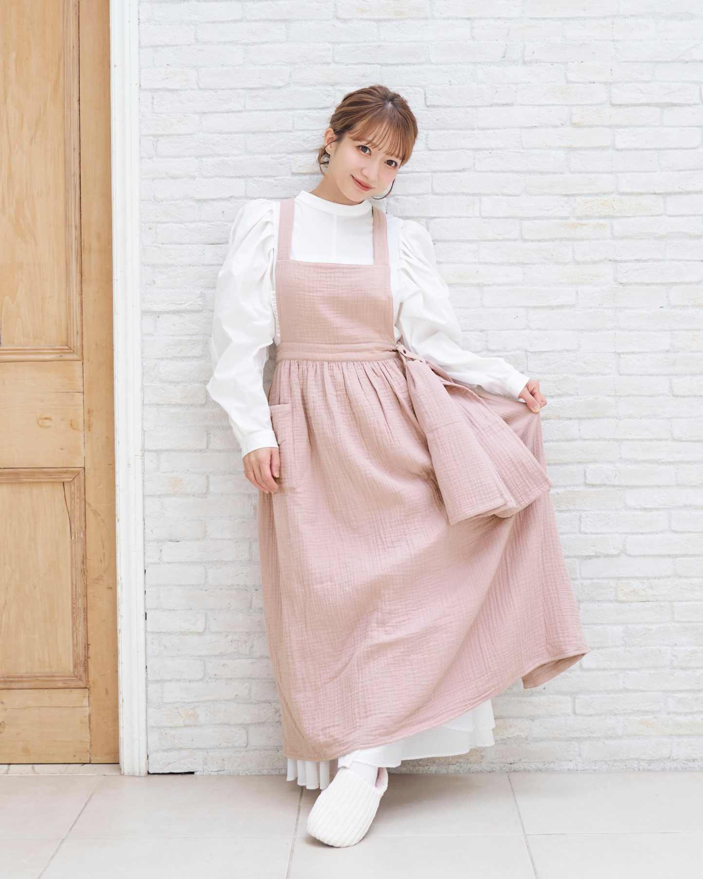 COTTON GAUZE APRON