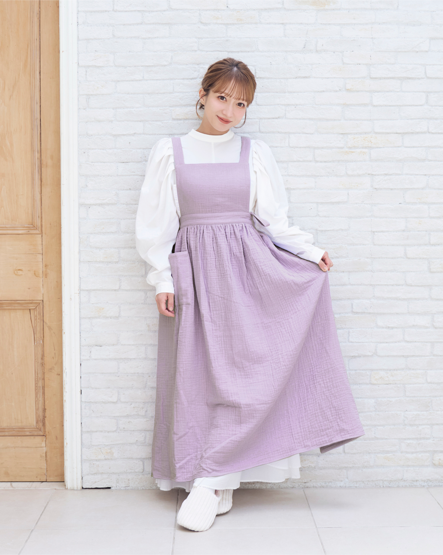 COTTON GAUZE APRON