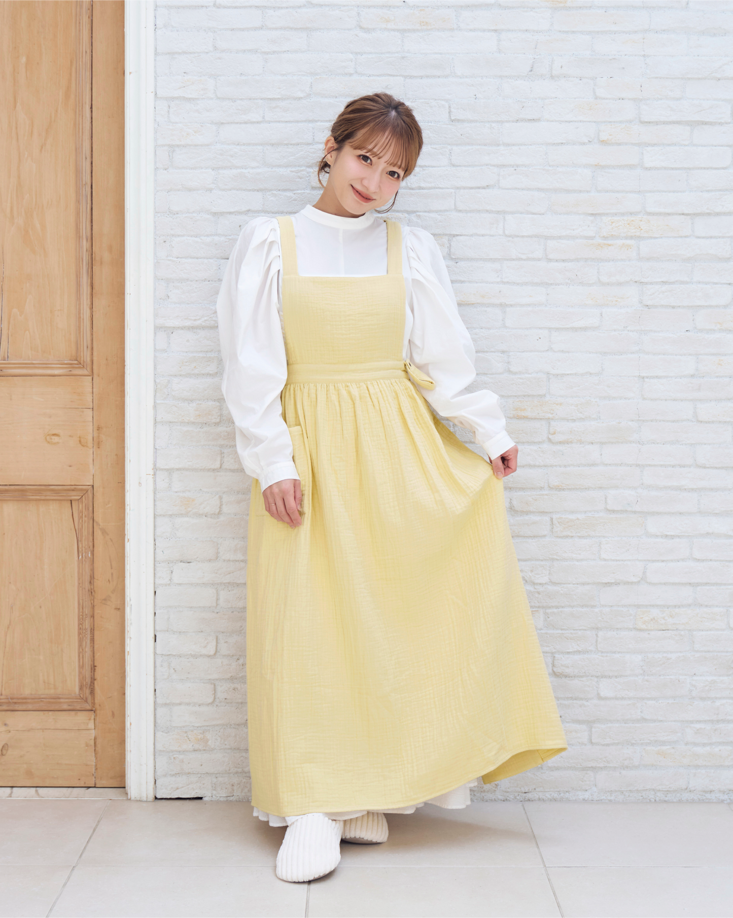 COTTON GAUZE APRON
