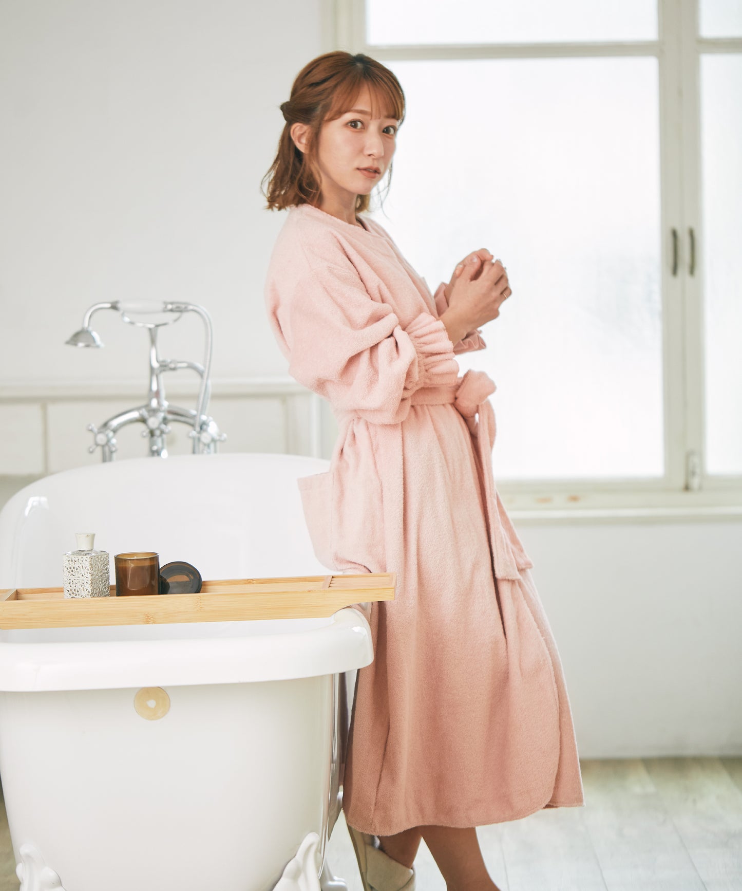 TOWEL GOWN & HAIR CAP SET