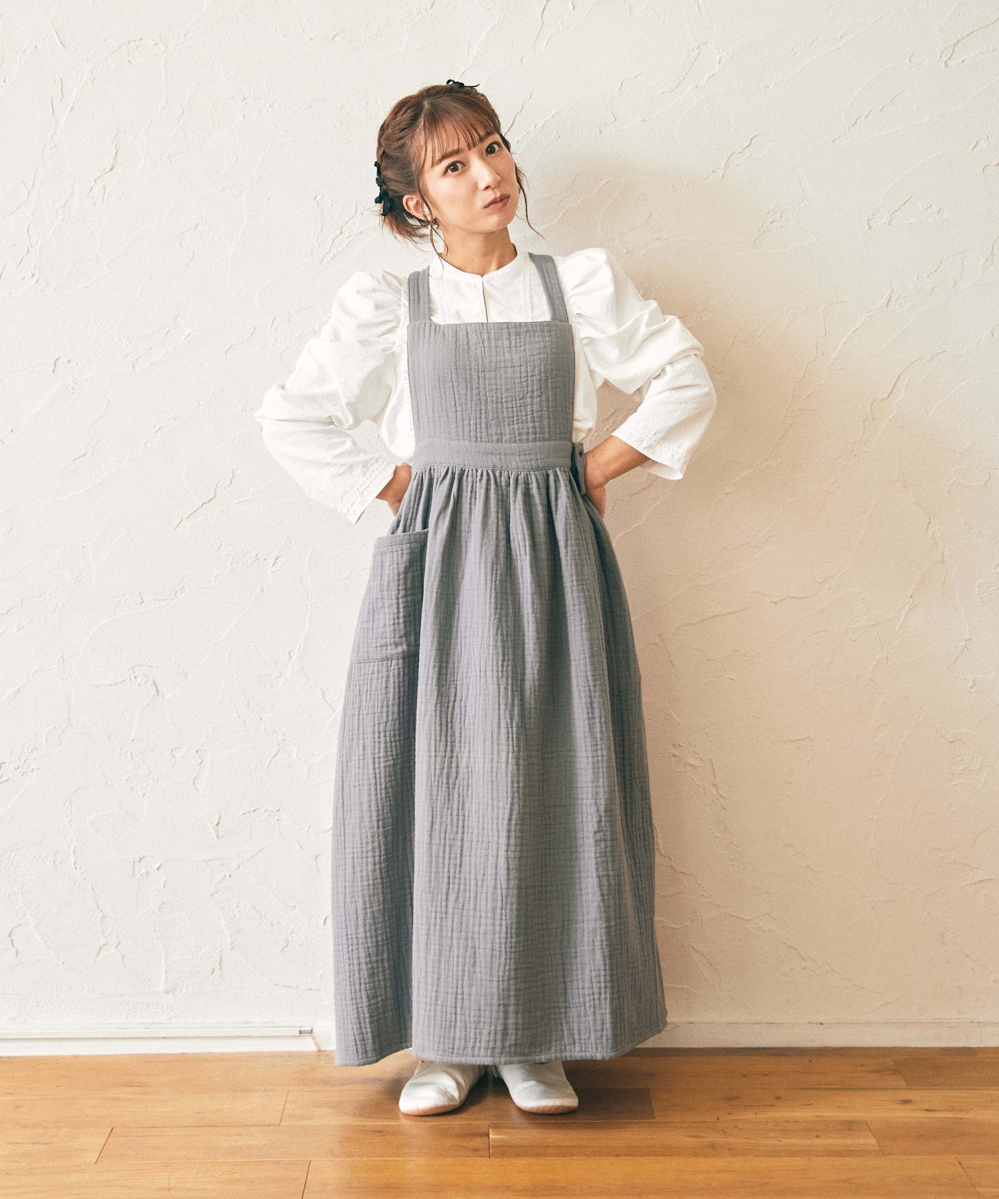 COTTON GAUZE APRON